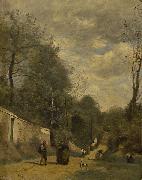 Jean-Baptiste Camille Corot, Een straat in Ville d'Avray